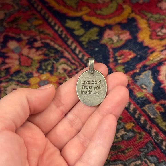 Silver Fox Pendant Necklace - silver tone - Picture 4 of 4